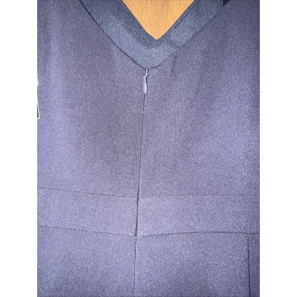 French Connection Navy Crepe Strappy Tapered Leg Jumpsuit NWT 8 Pockets Pleated! - Picture 9 of 11